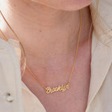 Name Necklace For Women Girl Font Nameplate Necklaces Stainless Steel Jewelry