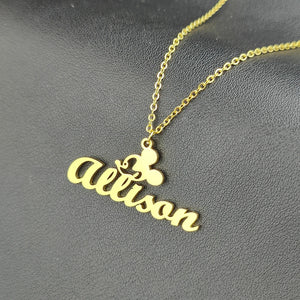 Mickey Cartoon Personalized Name Necklace for Women Kids