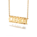 Custom Name Necklace - Stainless Steel Chain - 3D Nameplate Pendant