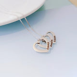 Heart Carving Pendant Name Necklace for Women