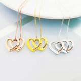 Heart Carving Pendant Name Necklace for Women
