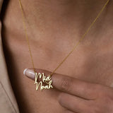 Name Choker Necklace Stainless Steel Heart Women