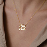 Name Choker Necklace Stainless Steel Heart Women