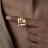 Name Choker Necklace Stainless Steel Heart Women