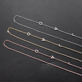 Personalised Initial Necklace Stainless Steel Name Plate Pendant Necklace