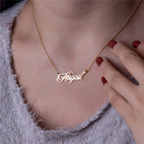 Personalized Name Necklace Charm Pendant Stainless Steel Anniversary Gift