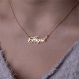 Personalized Name Necklace Charm Pendant Stainless Steel Anniversary Gift