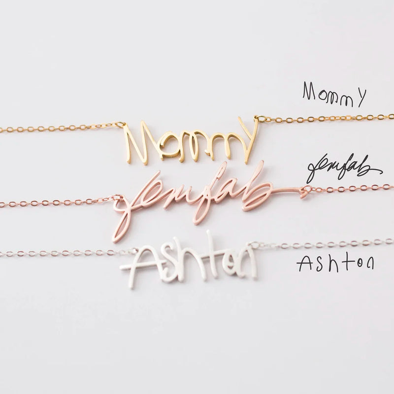 Personalized Handwriting Necklace Choker Jewelry