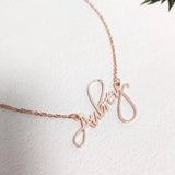 Personalized Stainless Steel Lady Letter Necklace Pendant