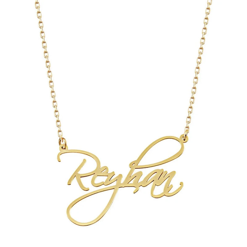 Personalized Stainless Steel Lady Letter Necklace Pendant
