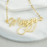 Personalized Stainless Steel Lady Letter Necklace Pendant