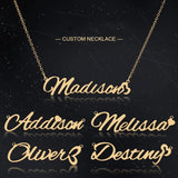Personalized Engraved Name Necklace Stainless Steel Pendant