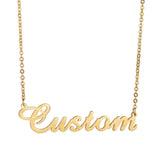 Personalized Engraved Name Necklace Stainless Steel Pendant