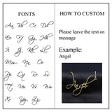 Personalized Name Necklace Cursive Handwriting Stainless Steel Chain