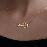 Stainless Steel Heart Name Necklace