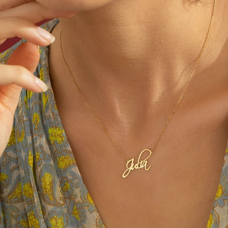 Personalized Stainless Steel Name Necklace for Her - Custom made Jewelry
