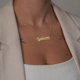 Heart Pendant Name Necklace Stainless Steel Letters Choker Necklace