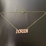 Personalized Name Necklace Stainless Steel Dripping Oil Choker Pendant
