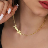 Name Necklace Stainless Steel Chain Personalized Choker Pendant