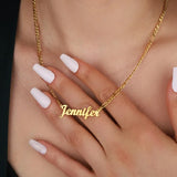 Name Necklace Stainless Steel Chain Personalized Choker Pendant