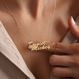 Personalized Stainless Steel Double Name Choker Necklace