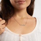 Personalized Name Necklace with Birthstone Pendant for Women