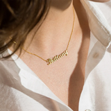 Name Necklace Stainless Steel Letters Choker Necklace