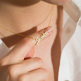 Name Necklace Stainless Steel Letters Choker Necklace
