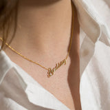 Name Necklace Stainless Steel Letters Choker Necklace