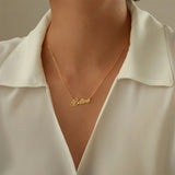 Name Necklace Personalized Nameplate Pendant Choker