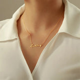 Name Necklace Personalized Nameplate Pendant Choker