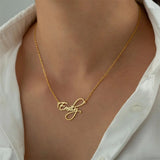 Name Necklace Personalized Nameplate Pendant Choker