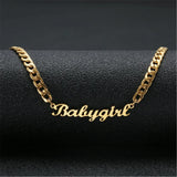Custom Name Necklace Stainless Steel Letter Pendant