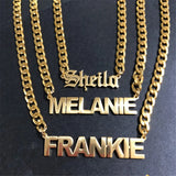 Custom Name Necklace Stainless Steel Letter Pendant
