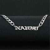 Custom Name Necklace Stainless Steel Letter Pendant