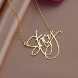 Custom Stainless Steel Name Necklace with Font Pendant