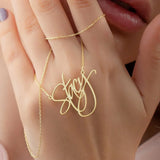 Custom Stainless Steel Name Necklace with Font Pendant