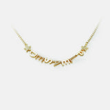 Star Letter Crystal Diamond Name Necklace Multiple Letters Chain Gift