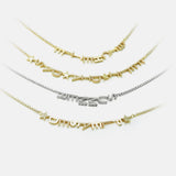 Star Letter Crystal Diamond Name Necklace Multiple Letters Chain Gift
