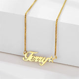 Customized Name Necklace Summer Choker Zircon Pendant Star Chain for Women