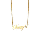 Customized Name Necklace Summer Choker Zircon Pendant Star Chain for Women