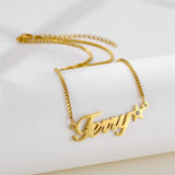 Customized Name Necklace Summer Choker Zircon Pendant Star Chain for Women