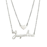 Heart Name Necklace Choker Personalized Memorial Gift