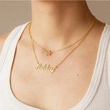 Heart Name Necklace Choker Personalized Memorial Gift
