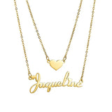 Heart Name Necklace Choker Personalized Memorial Gift