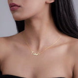 Cursive Name Necklace Heart Symbol Stainless Steel Women's Choker
