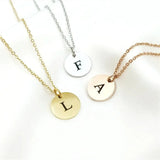 Round Pendant Necklace Stainless Steel Chain Gift