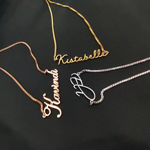 Handwritten Font Name Necklace for Women Stainless Steel Jewelry
