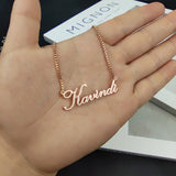 Handwritten Font Name Necklace for Women Stainless Steel Jewelry