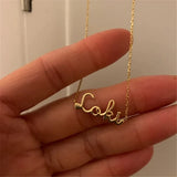 Custom Name Necklace for Women Stainless Steel Personalized Nameplate